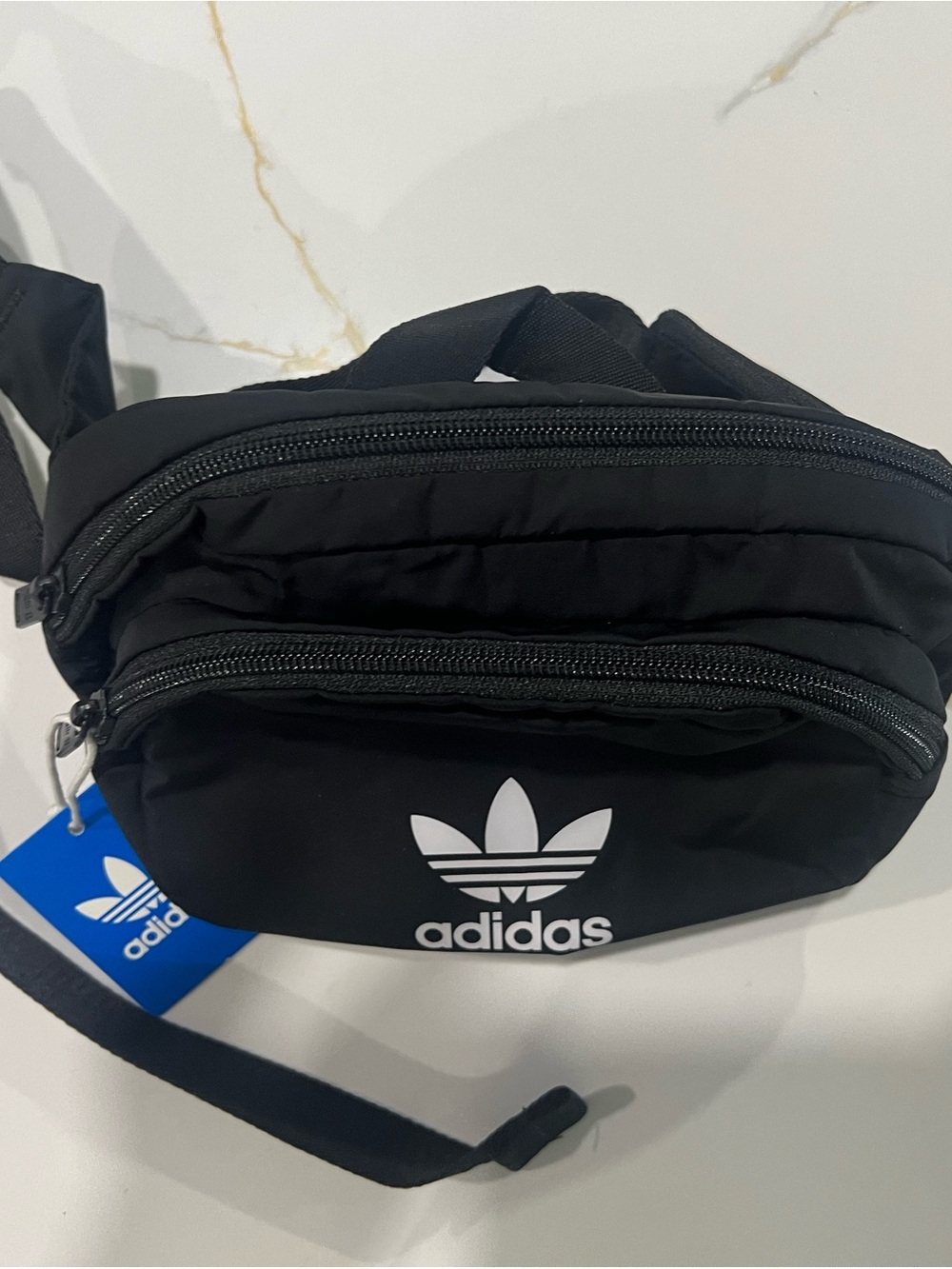 adidas Black Trefoil Belt Bag